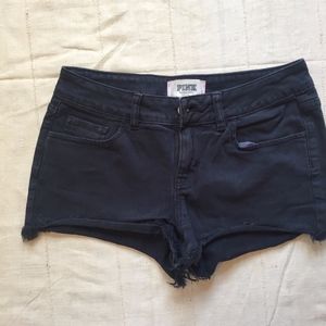 PINK by Victoria’s Secret Black Denim Cutoff Short